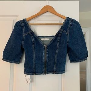 GRLFRND Jean Crop Top